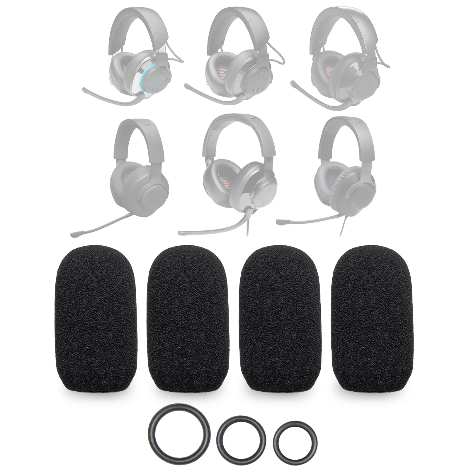 Home Cinema Jbl 800 - 4er-Pack Mikrofonabdeckungen Pop-Filter-Windschutzscheibe für JBL Quantum