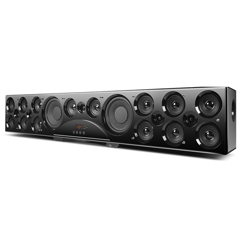 Surround Sound Decoder - 7.2-Kanal Kabelloses Holz-Heimkino-Surround-Sound-Lautsprechersystem TV-Soundbar 365W RMS