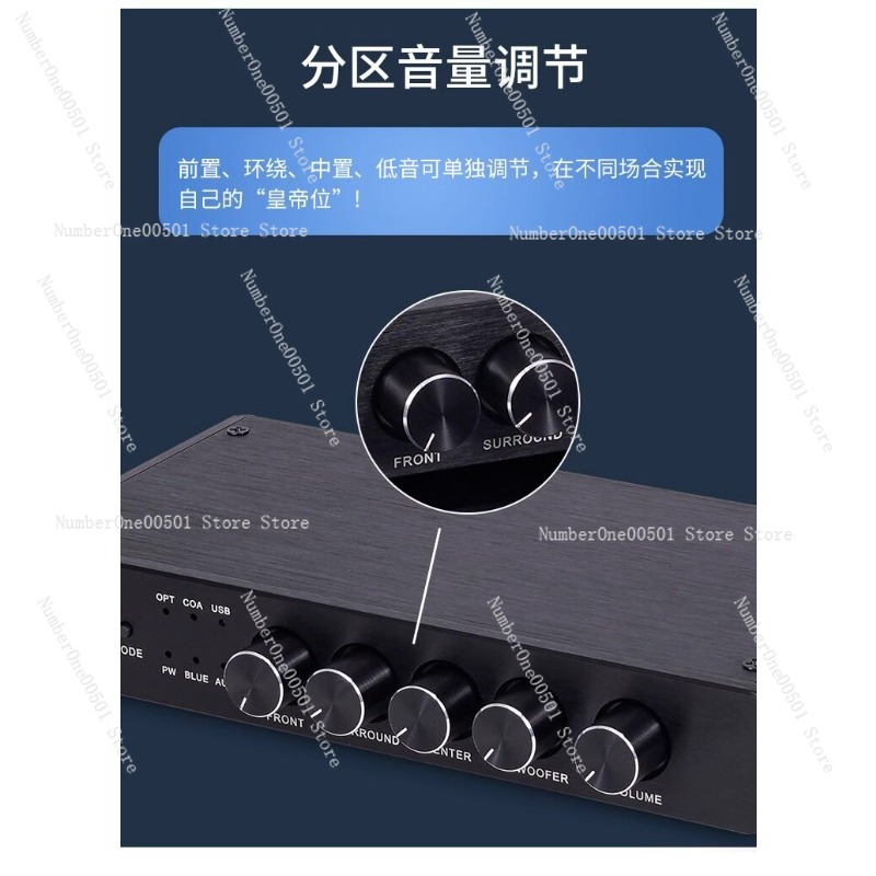 Surround Sound Decoder - Hi-Fi Bluetooth Audio-Decoder AC3 5.1-Kanal-Vorverstärker mit