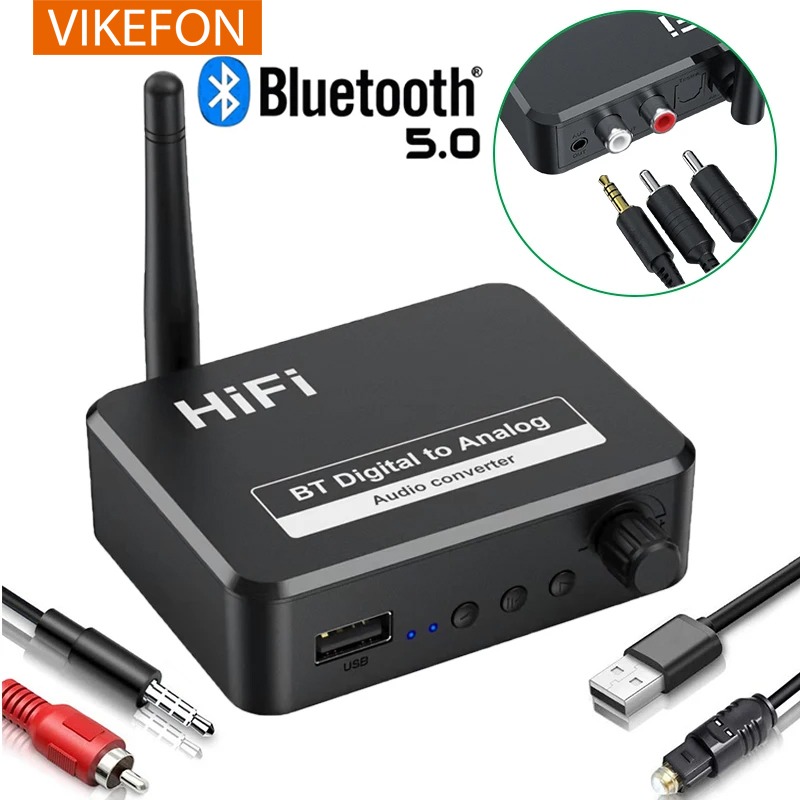 Surround Sound Decoder - VIKEFON Analog Audio DAC Konverter Adapter