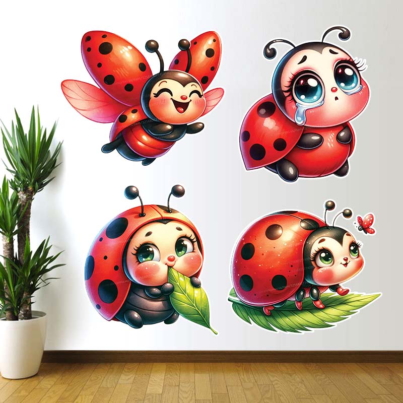 Home Cinema Wall - Niedliche Cartoon Marienkäfer Wanda uf kleber