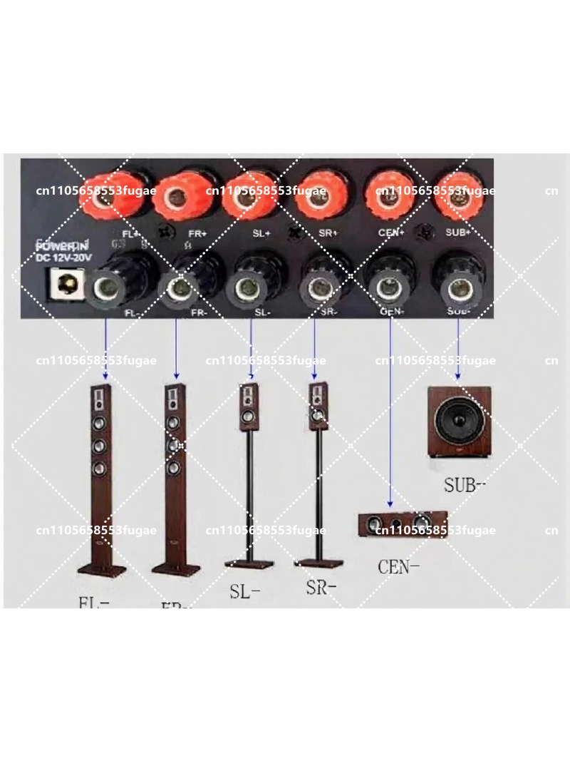 Surround Sound Decoder - 5.1-Kanal HDMI Audio-Decoder, Surround-Sound-Verstärker mit USB,