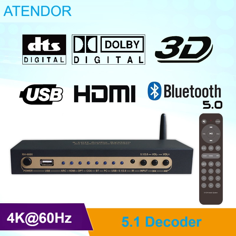 Surround Sound Decoder - DTS Dolby Digital Audio 5.1 Decoder