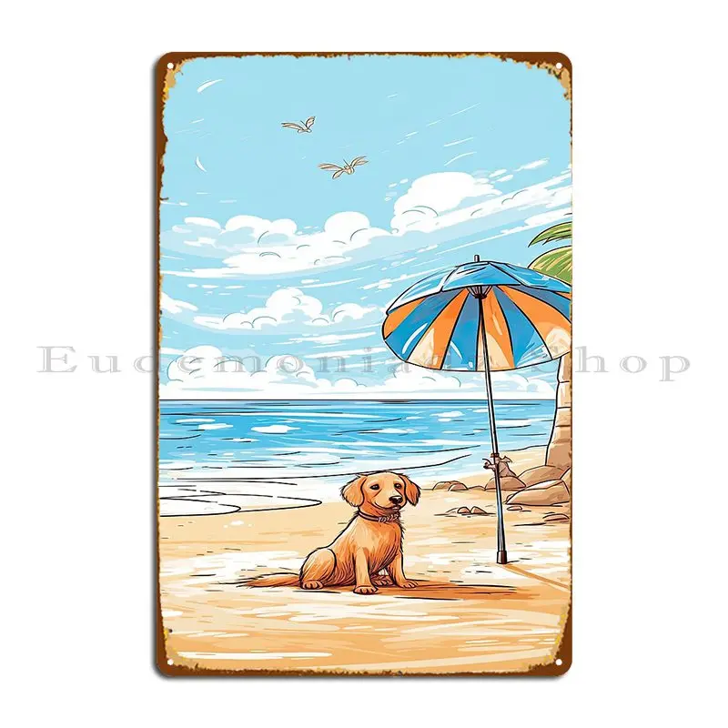 Home Cinema Today - Sunny Day Beach Dog Metallschild Home