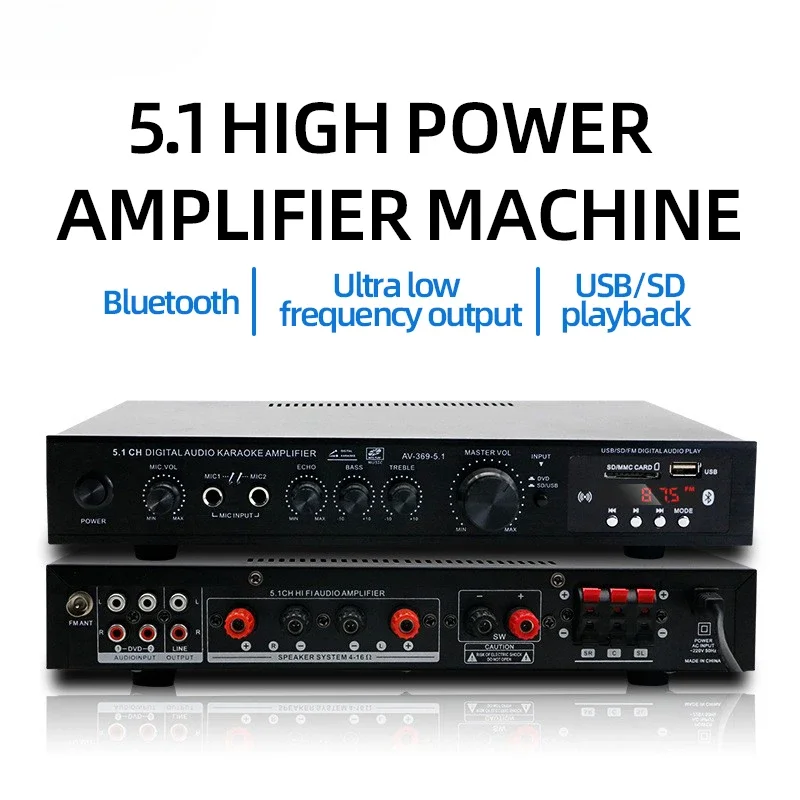 Home Cinema Audio System - AV-369BT Bluetooth 5.1 Sound Lautsprecher AMP,