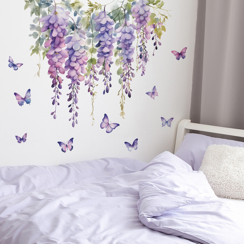 Lila Blumen Schmetterling Wand – Home Cinema Wall Bewertung und Preis