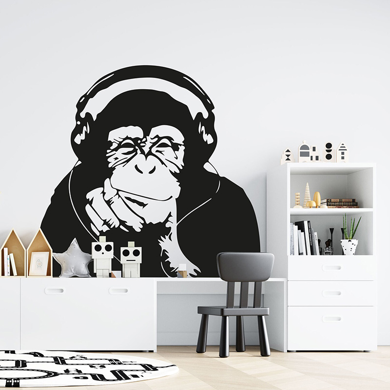 Banksy Denken Affe Vinyl Wand  – Home Cinema Wall Bewertung und Preis