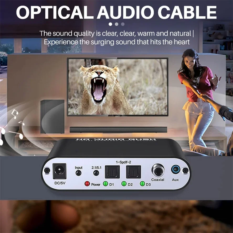 Digital-zu-Analog 5.1 Audio-De – Surround Sound Decoder Bewertung und Preis