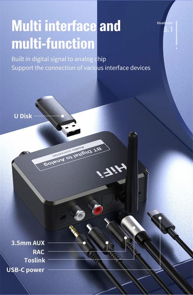 VIKEFON Analog Audio DAC Konve – Surround Sound Decoder Bewertung und Preis