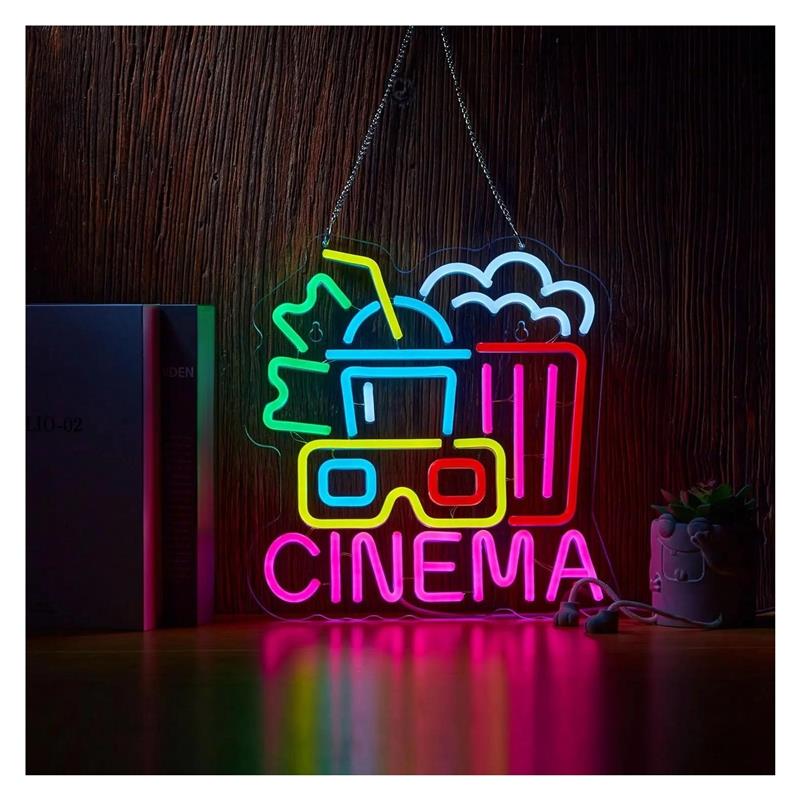 CINEMA-Neonschild, USB-betrieb – Home Cinema Today Bewertung und Preis