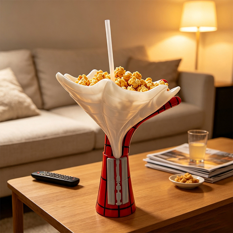 Spinnennetz-Popcorn-Eimer, 3D- – Home Cinema Today Bewertung und Preis