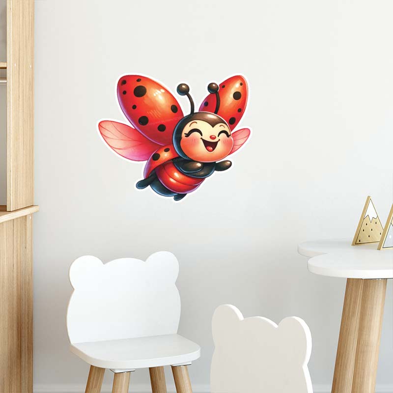 Niedliche Cartoon Marienkäfer  – Home Cinema Wall Bewertung und Preis
