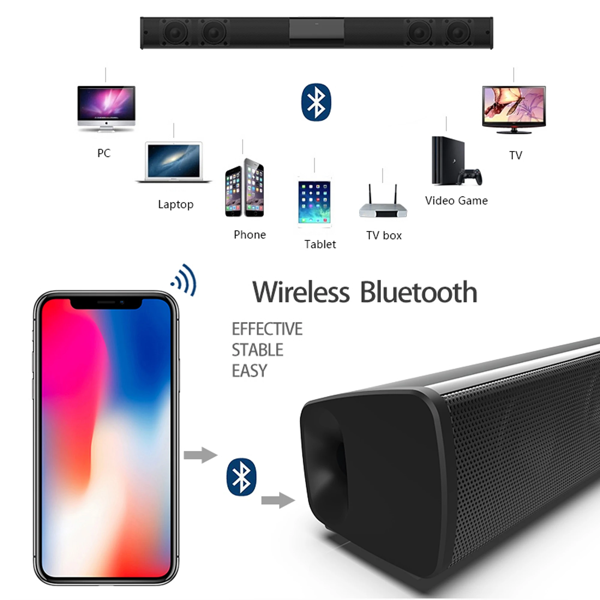 40W High Power Soundbar für TV – Home Cinema Audio System Bewertung und Preis