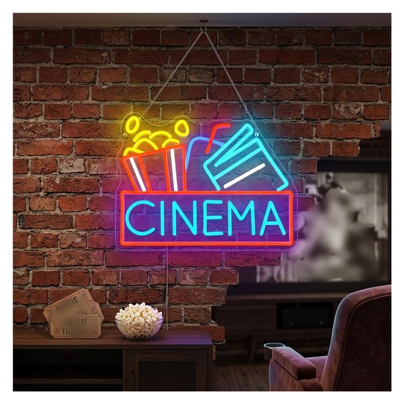 Kino-Neonschild, USB-betrieben – Home Cinema Today Bewertung und Preis