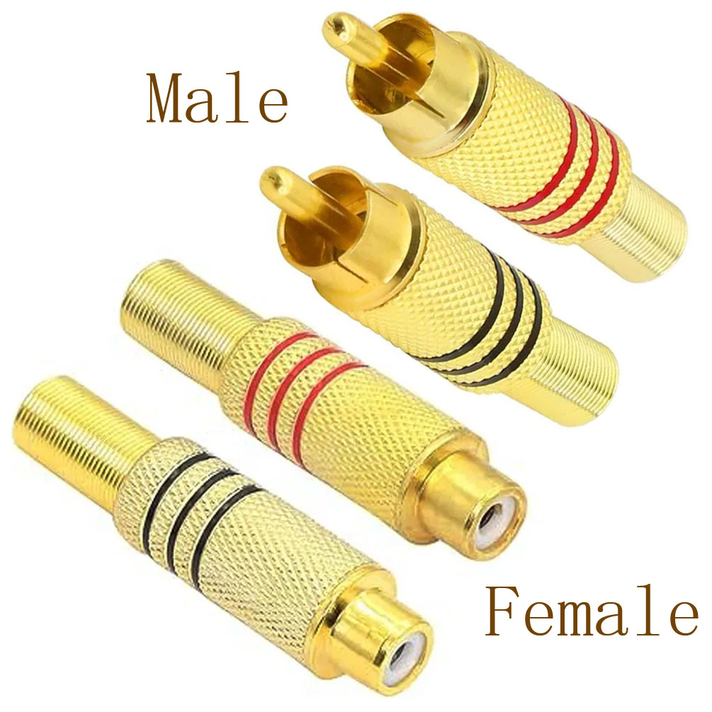 4 Stück RCA-Stecker Vergoldet  – Home Cinema Audio System Bewertung und Preis